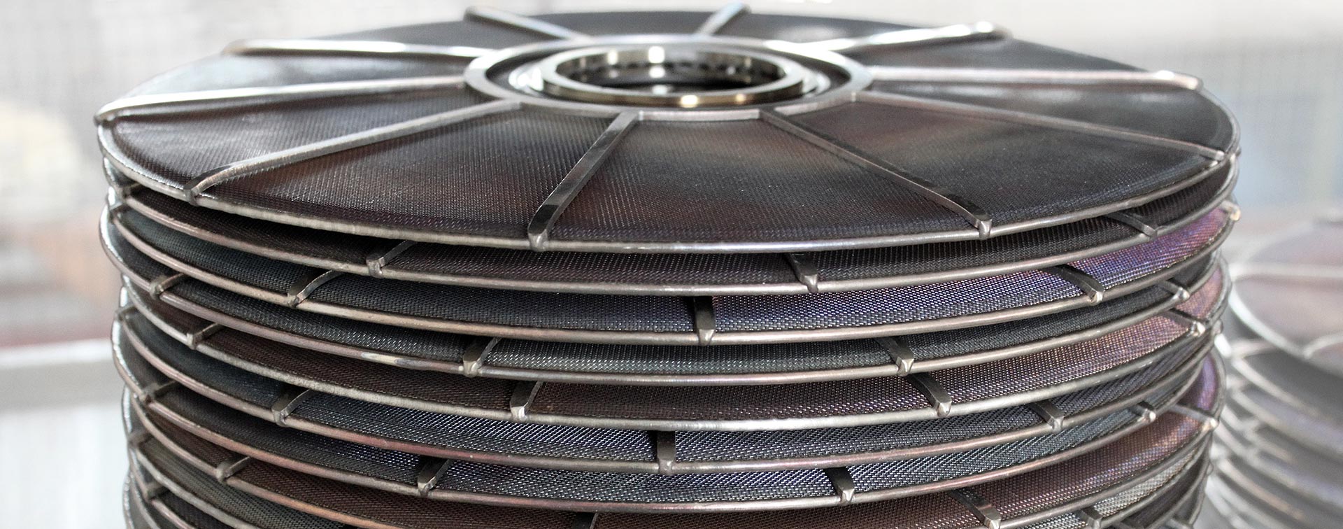 Filter-stack after thermal cleaning