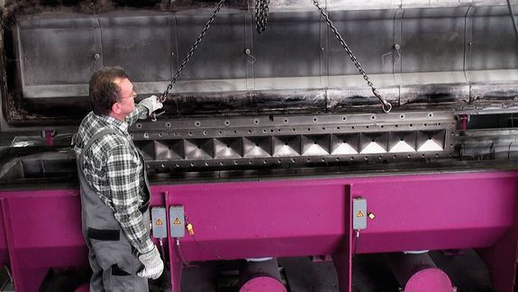 Spinnbalken in einer VACUCLEAN-Anlage